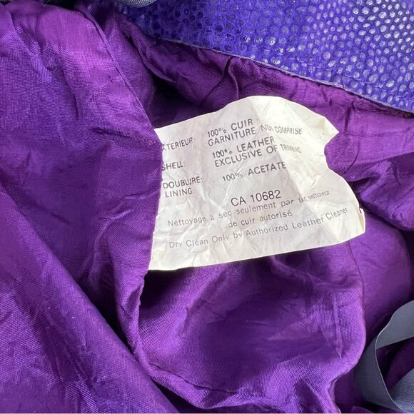 The boutique of leathers skirt leather Elegant royal Purple Midi Skirt - Picture 6 of 8